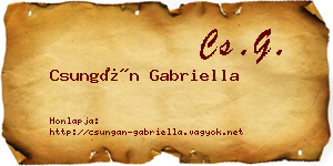Csungán Gabriella névjegykártya