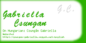 gabriella csungan business card