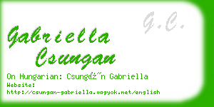 gabriella csungan business card